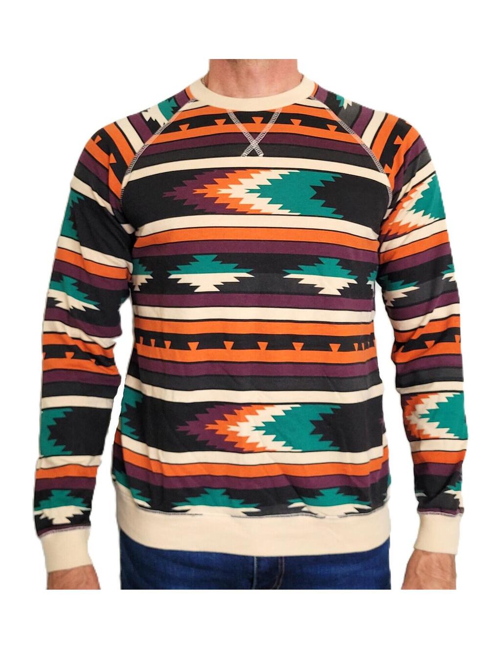 DETER Clothing Men’s XXL Pullover Sweatshirt Aztec Southwestern Multicolor - NEW